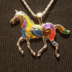 NWT Colorful horse necklace by Betsey Johnson
